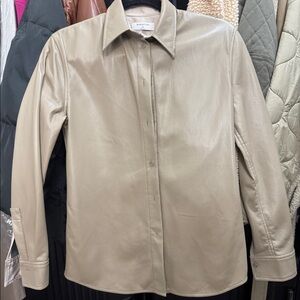 NEW** Aritzia Bavbaton leather button down